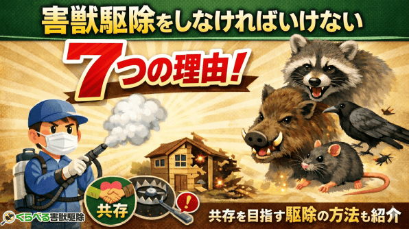害獣駆除をしなければいけない7つの理由！共存を目指す駆除の方法も紹介