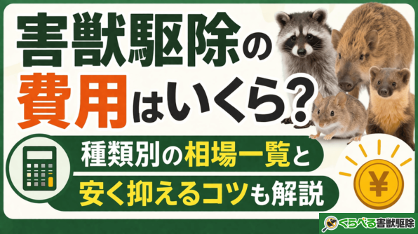 害獣駆除の費用はいくら？種類別の相場一覧と安く抑えるコツも解説