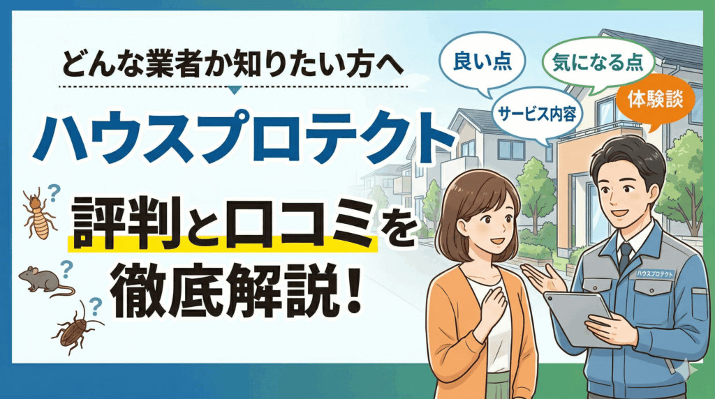 ハウスプロテクトってどんな害獣駆除業者？口コミ評判を紹介