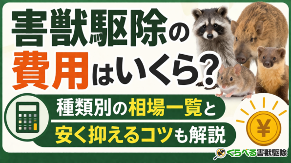 害獣駆除の費用はいくら？種類別の料金相場と安く抑えるコツも解説